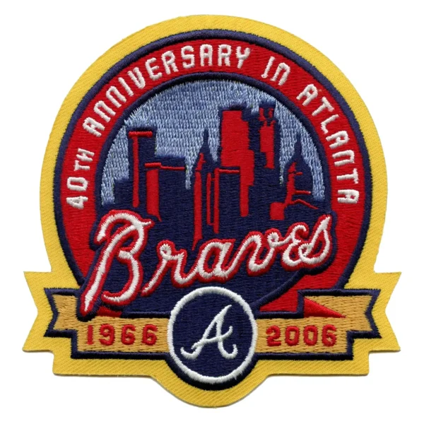 Atlanta Braves 40th Anniversary Red Embroidery Patch