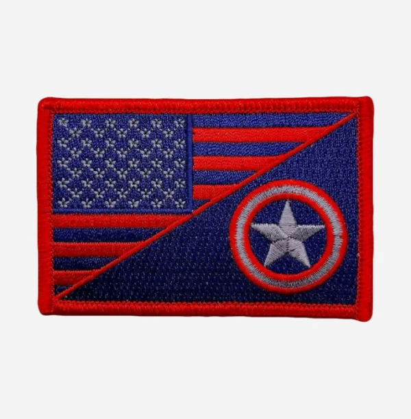 Avengers Captain America Flag Blue/Red Embroidery Patch