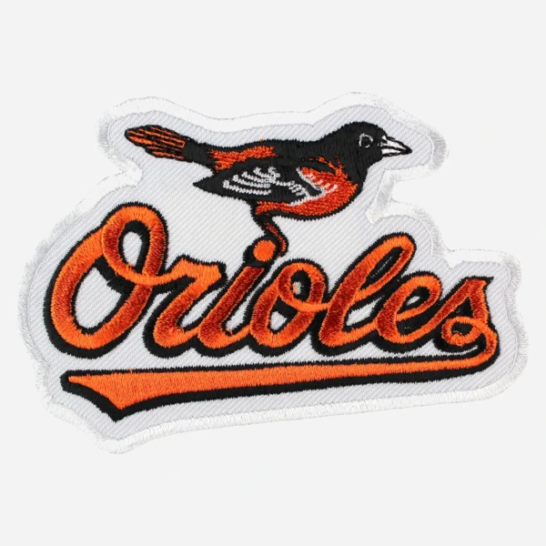 Baltimore Orioles White/Orange Team Logo Embroidery Patch