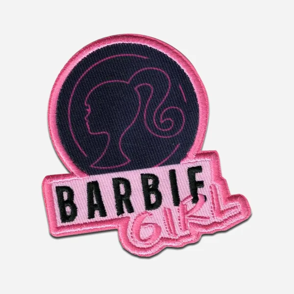 Barbie Termoadesiva Round Pink Embroidery Patch