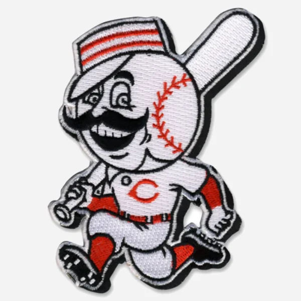 Cincinnati Reds Running Man White Embroidery patch