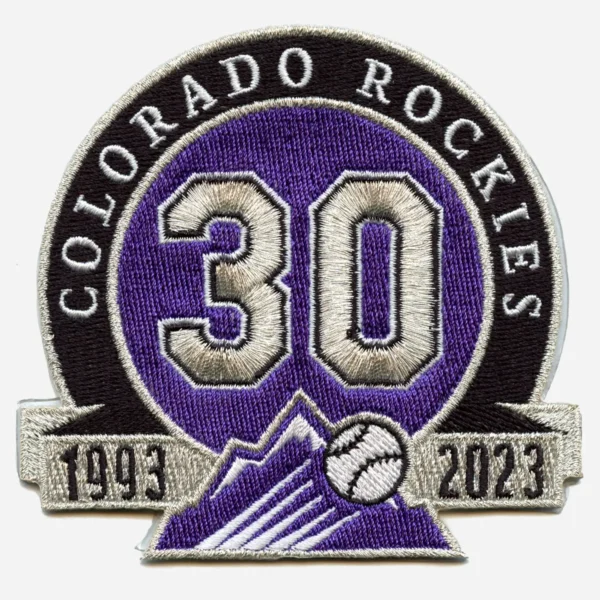 Colorado Rockies 30th Anniversary Logo Embroidery patch