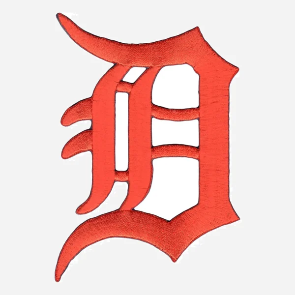 Detroit Tigers Old English Orange Embroidery Patch