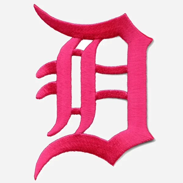 Detroit Tigers Old English Pink Embroidery Patch