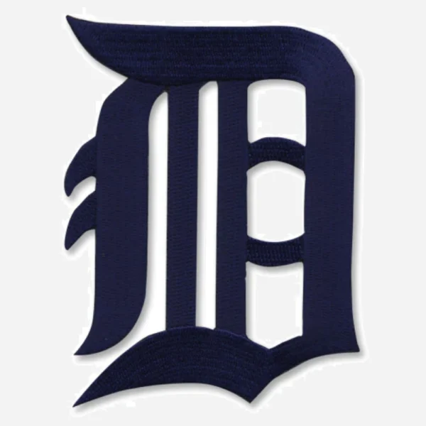 Detroit Tigers Primary Team Logo Navy Embroidery Patch