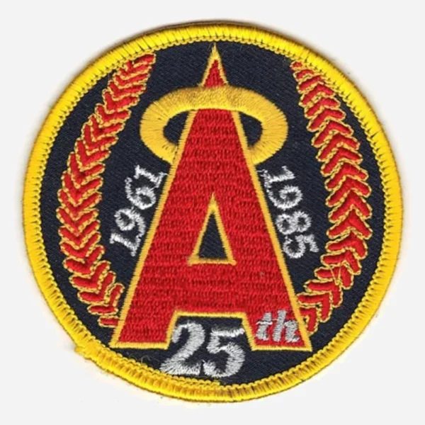 Los Angeles Angels 25th Anniversary Navy/Yellow Embroidery Patch