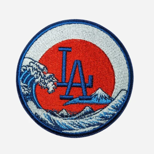 Los Angeles Dodgers Great Wave Red Sun Embroidery Patch