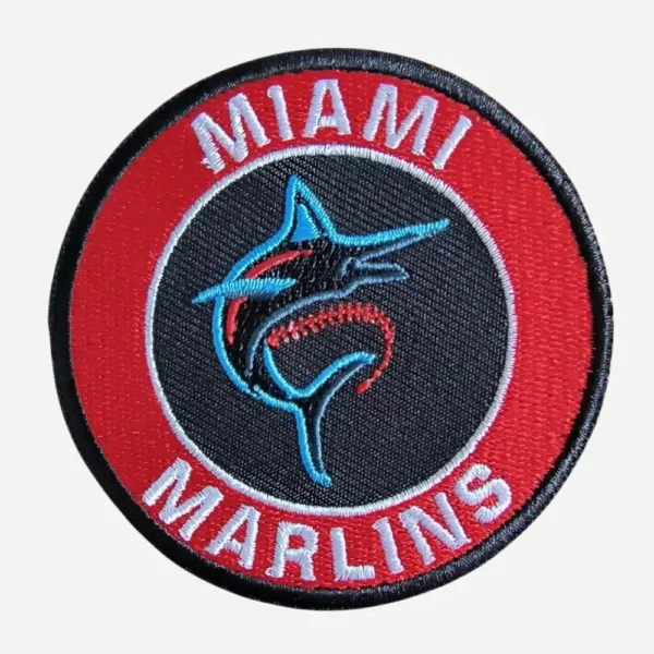 Miami Marlins Red Embroidery Patch