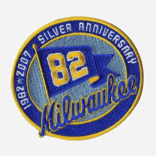 Milwaukee Brewers 2007 Anniversary Blue/Yellow Embroidery Patch