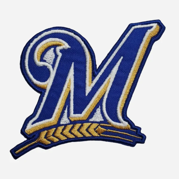 Milwaukee Brewers M Blue Embroidery Patch