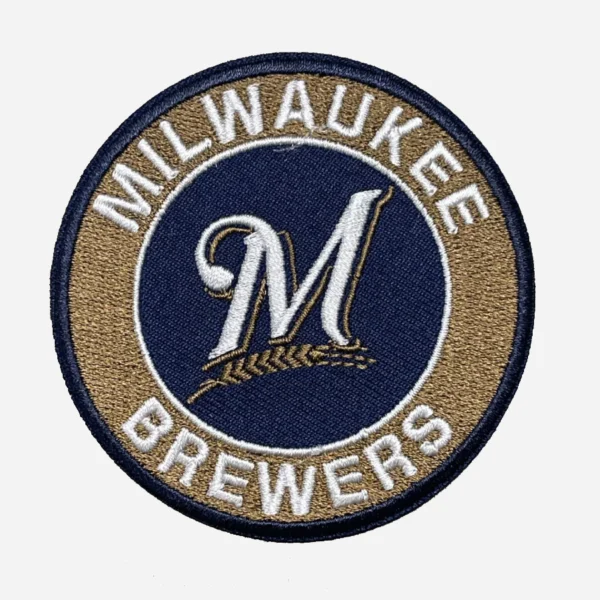 Milwaukee Brewers Navy/Brown Embroidery Patch