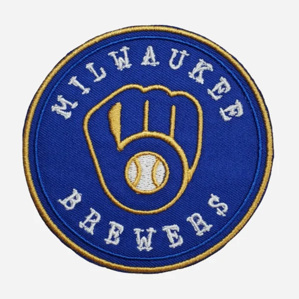 Milwaukee Brewers Round Blue Embroidery Patch