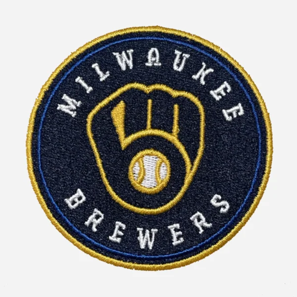 Milwaukee Brewers Round Navy Embroidery Patch