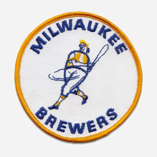 Milwaukee Brewers Round Sports White Embroidery Patch