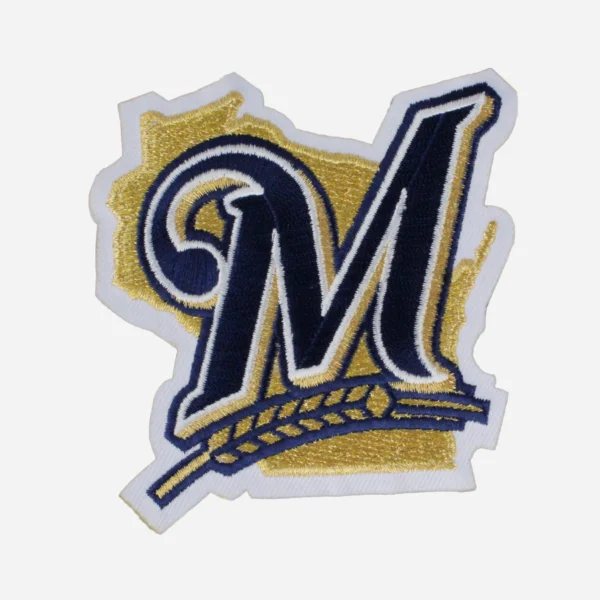 Milwaukee Brewers Yellow/Navy Embroidery Patch