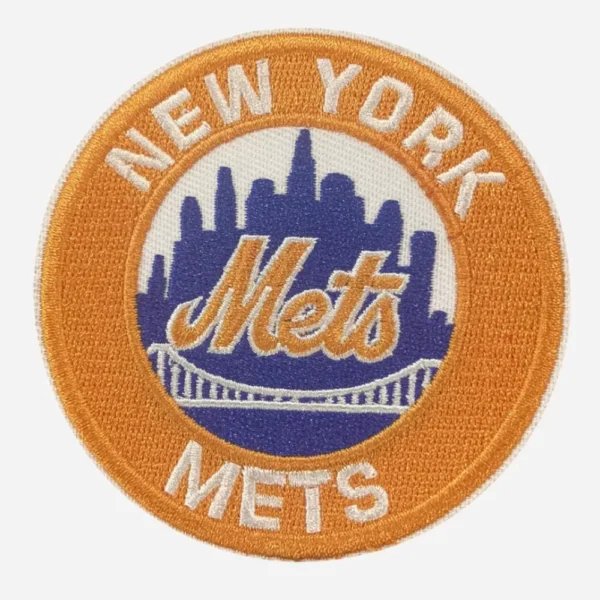 New York Mets Baseball Team Orange Embroidery Patch