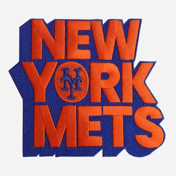 New York Mets Stacked Orange/Navy Embroidery Patch