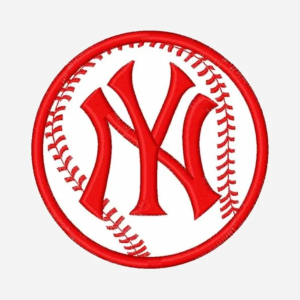 New York Yankees NY Round White/Red Embroidery Patch