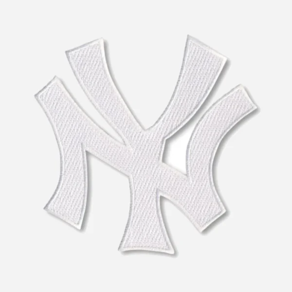 New York Yankees NY White Embroidery Patch