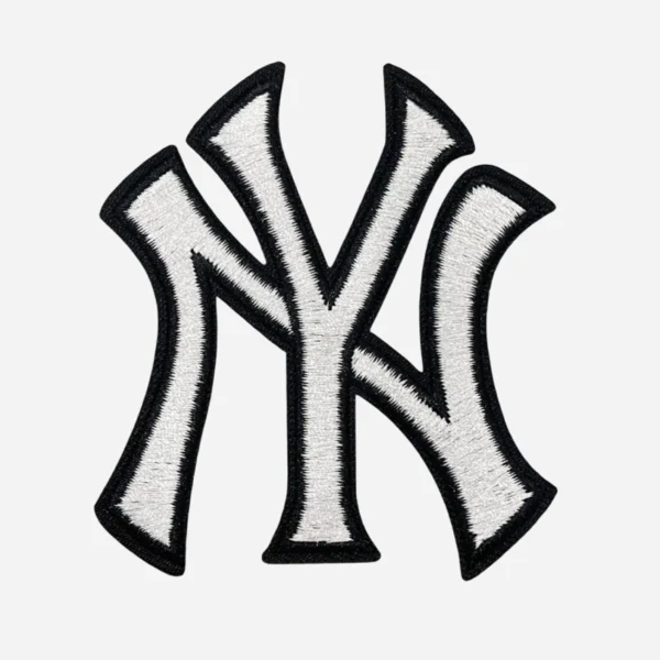 New York Yankees "NY" White/Black Embroidery Patch