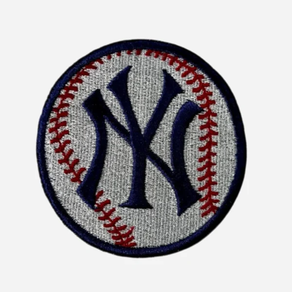 New York Yankees Round Gray Embroidery Patch