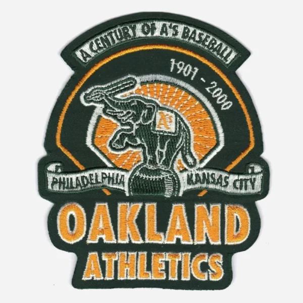 Oakland Athletics 100th Anniversary Green Embroidery Patch