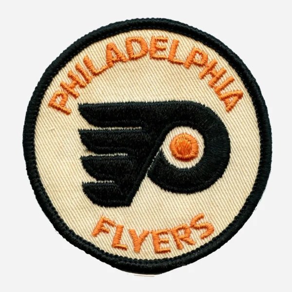 Philadelphia Flyers 1970 Vintage Round  Logo Black Embroidery Patch