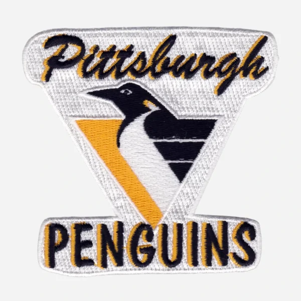 Pittsburgh Penguins 1992-2001 Vintage Team Logo Black Embroidery Patch