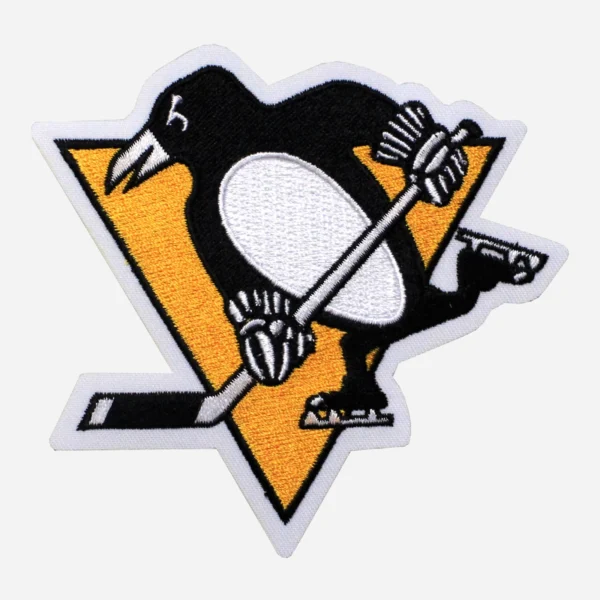 Pittsburgh Penguins Skating Pengui Team Logo Black/Yellow Embroidery Patch