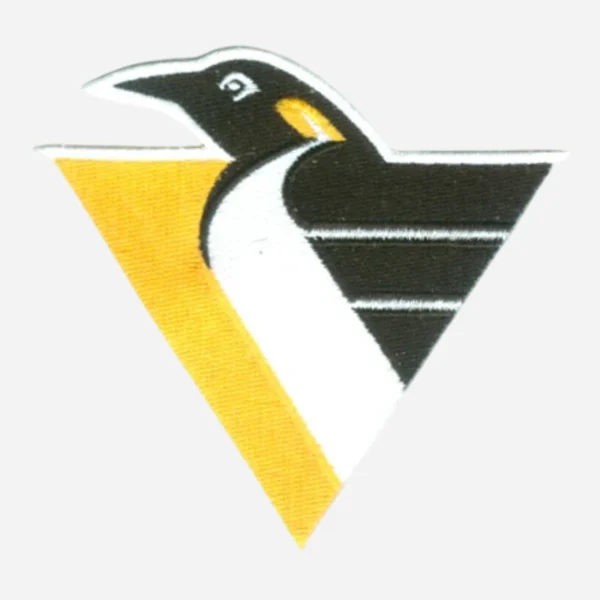 Pittsburgh Penguins Throwback Logo Black/White Embroidery Patch