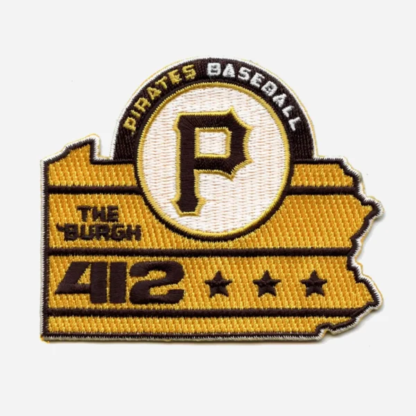 Pittsburgh Pirates 412 The Burgh Yellow/Brown Embroidery Patch