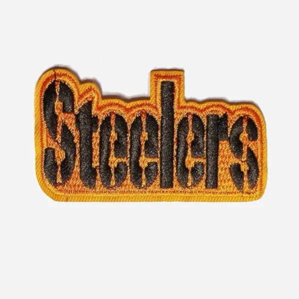 Pittsburgh Steelers Letter "Steelers" Team Logo Black/Orange Embroidery Patch