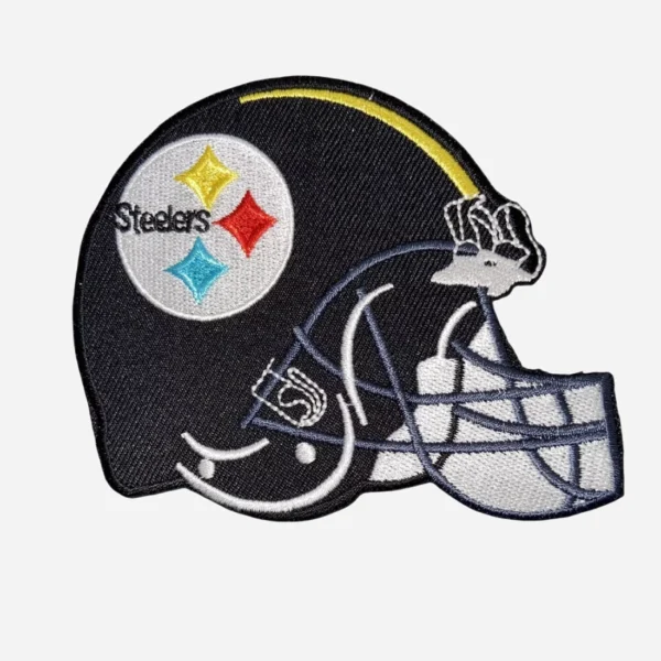 Pittsburgh Steelers Vintage Helmet Team Logo Black Embroidery Patch