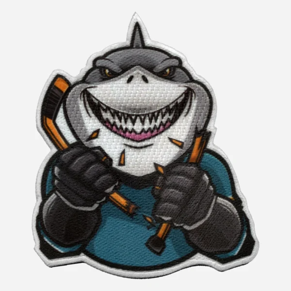 San Jose Sharks California Shark Logo Gray Embroidery Patch