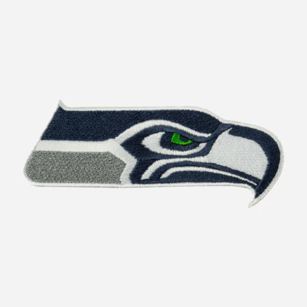 Seattle Seahawks Eagle Head Team Logo Navy/Gray Embroidery Patch