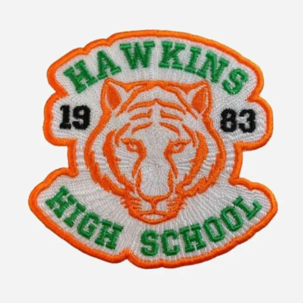 Stranger Things "Hawkins High School" Orange Embroidery Patch