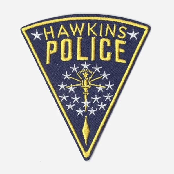 Stranger Things "Hawkins Police" Navy/Yellow Embroidery Patch