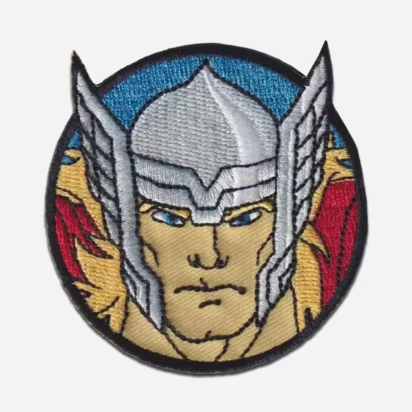 Avengers Thor Head Round Logo Yellow/GrayBlack Embroidery Patch