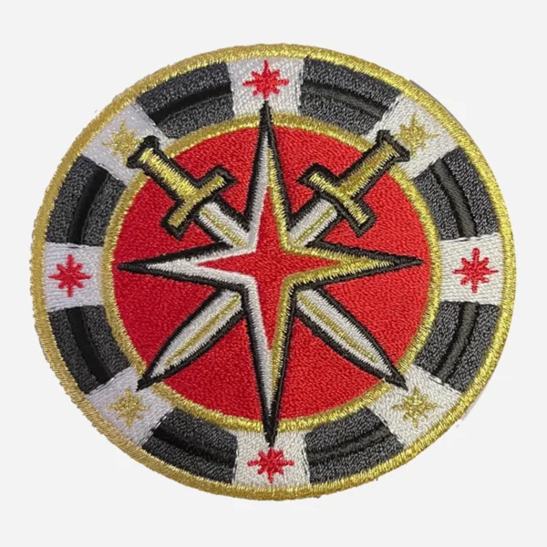 Vegas Golden Knights Alternate Poker Chip Logo Red Embroidery Patch