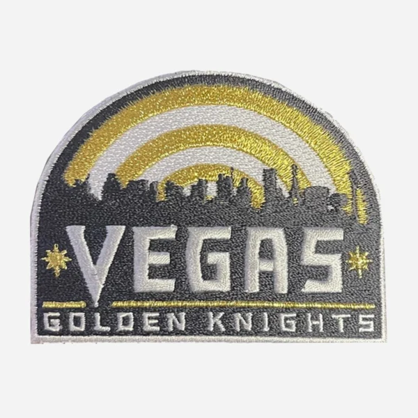 Vegas Golden Knights Rising Skyline Team Logo Black Embroidery Patch