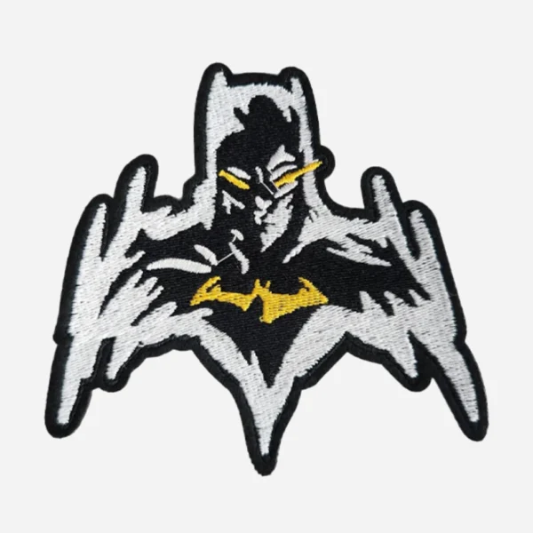 Batman Mascot Black/White Embroidery Patch