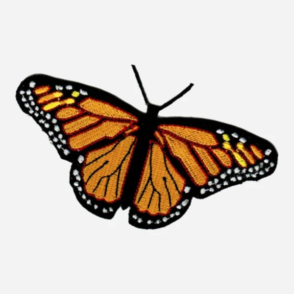 Butterfly Monarch Orange/Black Logo Embroidery Patch