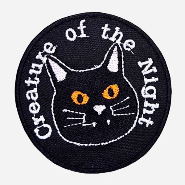 Cat Creature Of The Night Black Cat Logo Embroidery Patch