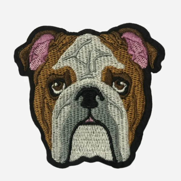 English Bulldog Logo Embroidery Patch