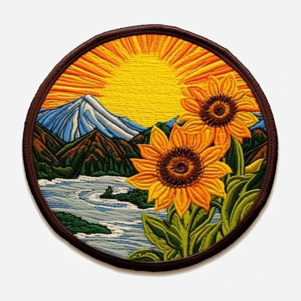 Flower National Parks Sunflower Embroidery Patch