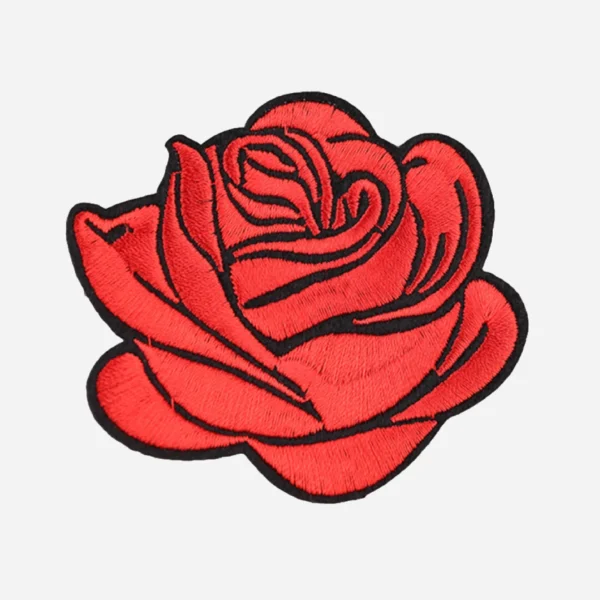 Flower Iaksohdu Clothes Applique Red Embroidery Patch