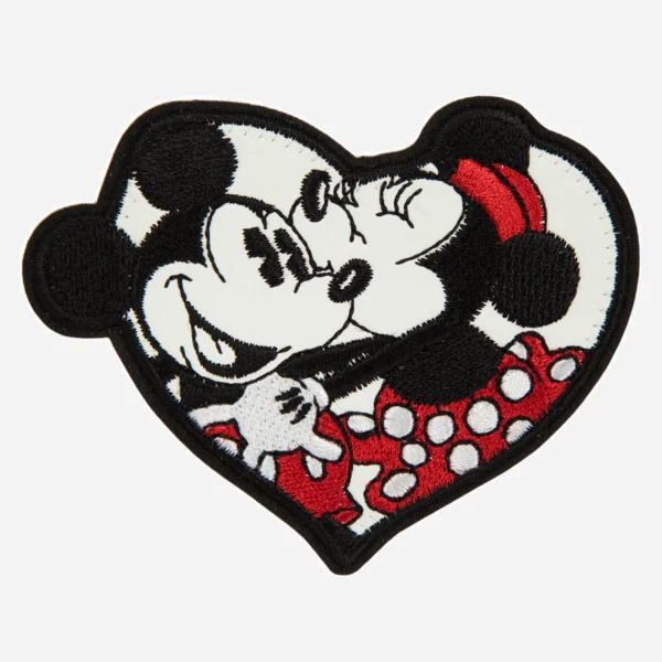 Mickey Mouse & Minnie Mouse Kiss Logo Embroidery Patch