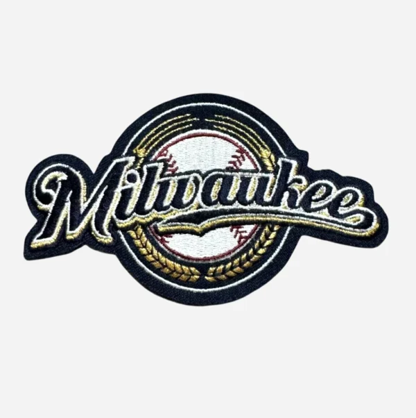 Milwaukee Brewers National Emblem Black Embroidery Patch