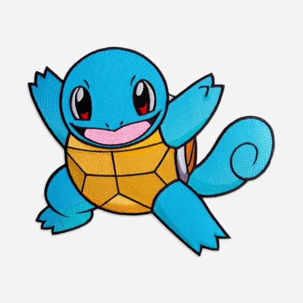 Pokemon Pikachu Squirtle Blue Embroidery Patch