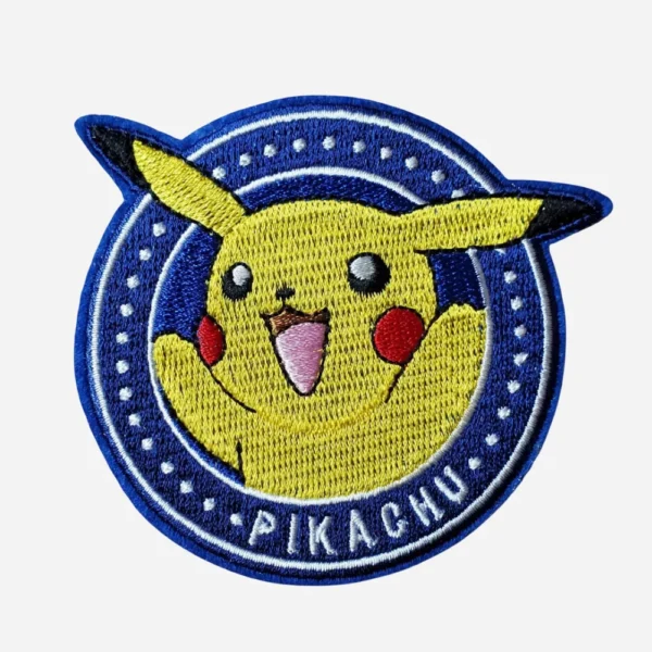 Pokemon Picachu Round 3 Head Logo Embroidery Patch